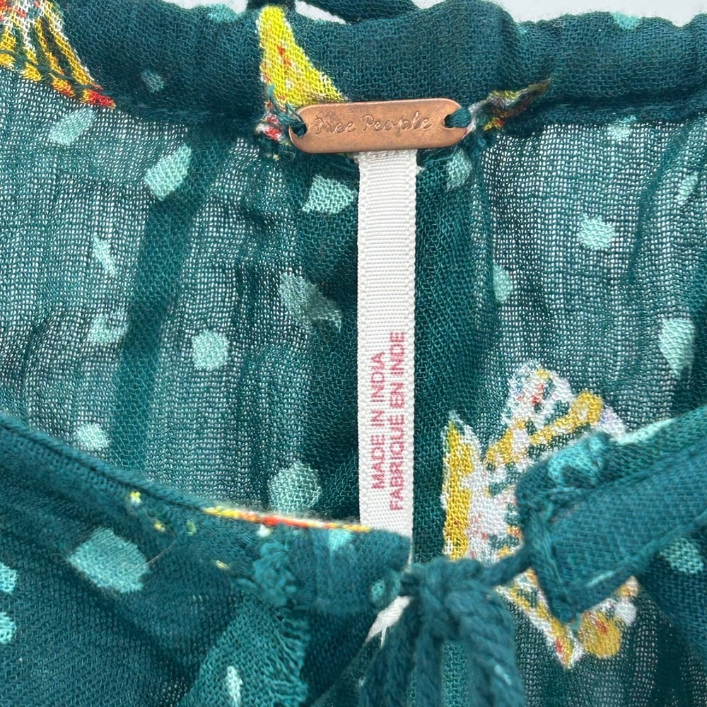 Free People Endless Summer Teal Green Seashell Print Halter Mini Dress Nwt Sz L - Picture 3 of 6